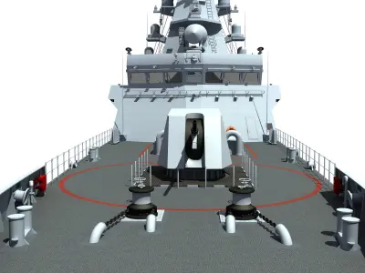 TCG ISTANBUL TURKISH ISTIF CLASS FRIGATE 3D model