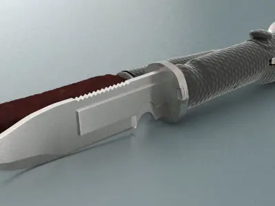 laos Game Combat Knife Low-poly 3D model