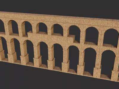 Aqueduct of Segovia Spain 3D model