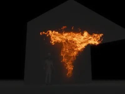 3D Wallfire Animation 3D model