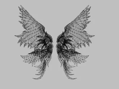 Purple Wing Low-poly 3D model