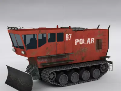 Polar transporter V3 red 3D model