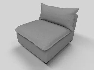 Cushion Sofa  Low-poly 3D model