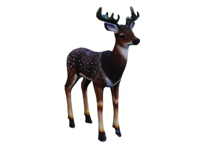 Low-poly deer model  Low-poly 3D model