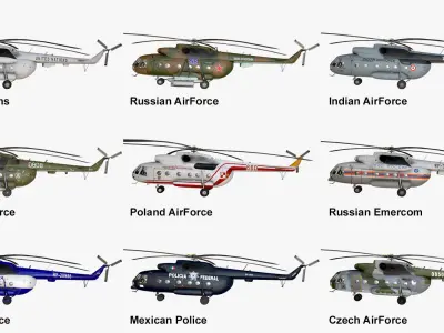 Helicopters Mil Mi-8 Collection 