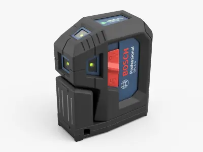 Bosch Professional Alignment Laser Tool Black Blue 3D model