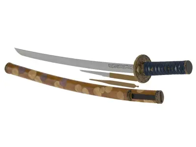 Wakizashi Sword 3D model