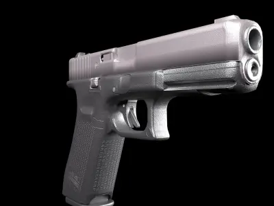 Pistol Glock 17 gen 5 Free low-poly 3D model Low-poly 3D model
