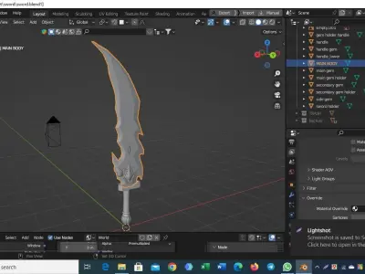 gameready medival sword low poly for games and vfx Low-poly 3D model