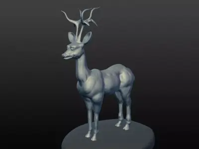 deer sculpted 3D model