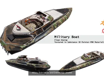 boats collection- Interior And Exterior-High detailed 3D Model Pack