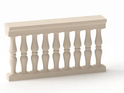 Classical Balustrade 3D model