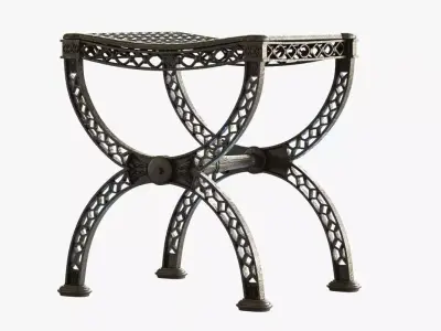 Restoration Hardware FRENCH FILIGREE STOOL 3D model