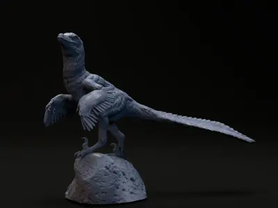 Velociraptor looking 1-20 FREE model pre-supported Free 3D print model