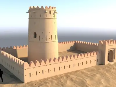 Arab Fort Low-poly 3D model
