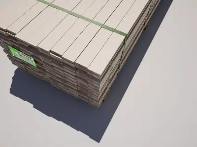 Pine Timber Wood Stack Pallet 3D model