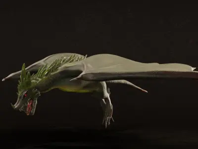 Crystal Dragons Low-poly 3D model