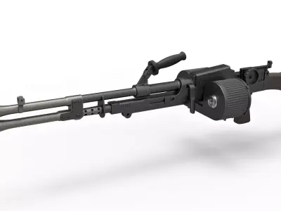 Heavy blaster of Cara Dune from The Mandalorian 3D model