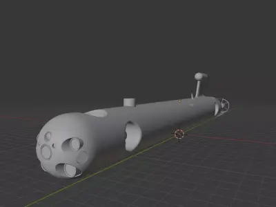 AUV AMULET II - Autonomous Underwater Vehicle 3D print model