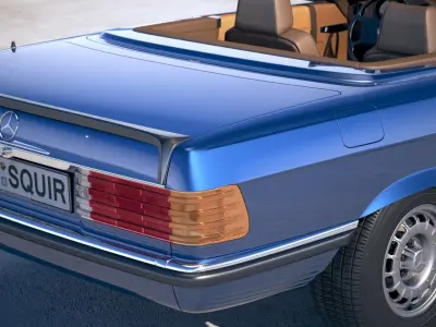 Mercedes SL r107 1981 3D model purchase
