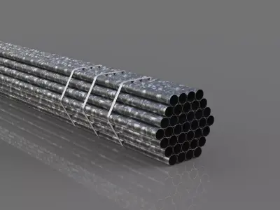 GI pipe bundle Free 3D model