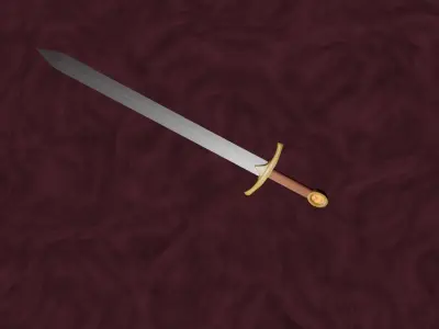 Knight Templar Medieval Sword Free 3D model