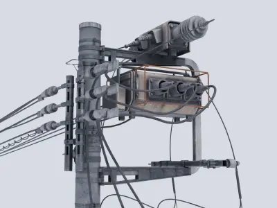 Power pole 3D model