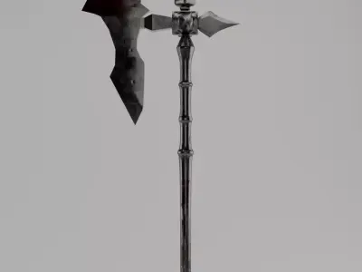 Battle Axe Game Ready Medieval Weapon PBR Low-poly 3D model