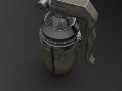 Detailed Stun Grenade - Low poly with 4K textures Free 3D model