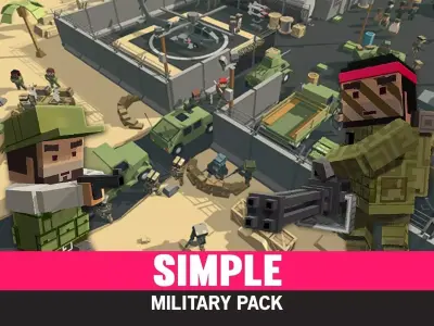 Simple Military - Cartoon Assets Low-poly 3D model
