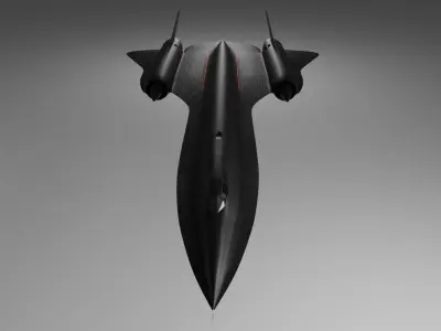 SR-71X fighter jet Low-poly 3D model