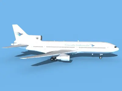 Lockheed L-1011 Garuda Indonesia 3D model