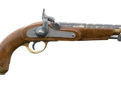 Colt G Mordant 1846 Low-poly 3D model