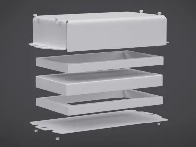Nizh in Kontakt-1 box - ERA for Tank High Poly 3D model 3D model 3D model