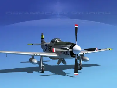 P-51D Mustang Lil Angel 3D model