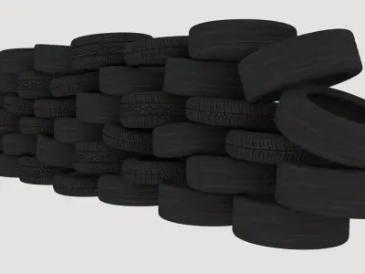 tires pile 2 3D model
