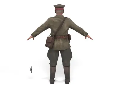Japanese Officer Low-poly 3D model
