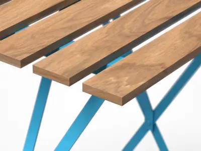 TARNO table blue Low-poly 3D model