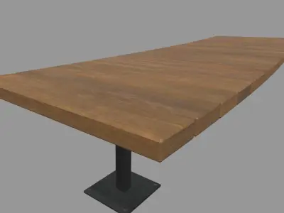 Low Poly Bench 014 Low-poly 3D model