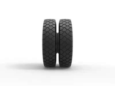 Double wheel 4 Scale 1 to 25 3D print model