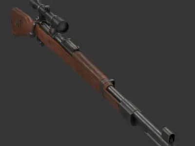 Karabiner 98k Sniper Low-poly 3D model