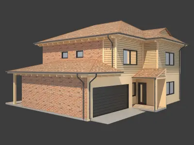 Cottage House 6 Low-poly 3D model