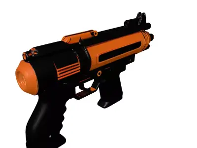 Retro SciFi Blaster Pistol 3D model