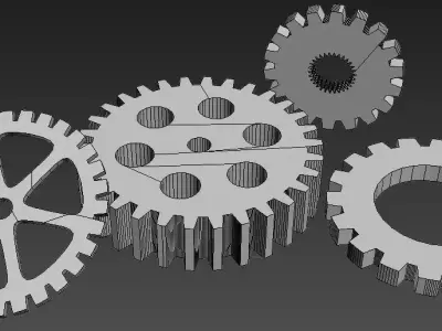 Rotary wheels 3D model