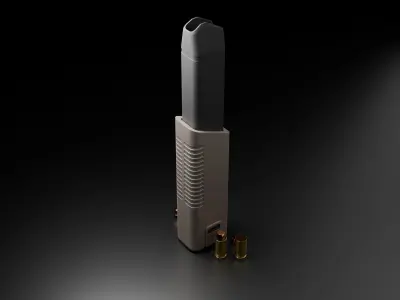 Kriss Magazine Extender to 33 rounds 10mm Free low-poly 3D model