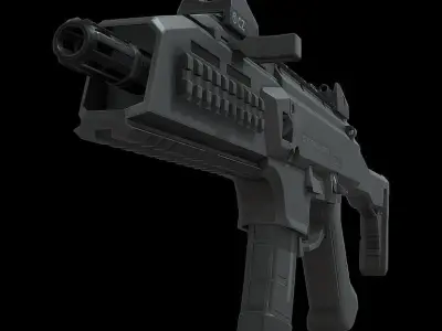 CZ Scorpion EVO 3 Low-poly 3D model