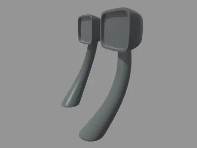 Car Mirror 015 Low-poly 3D model