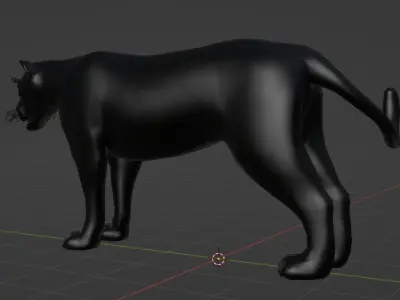 Black Panther Free low-poly 3D model