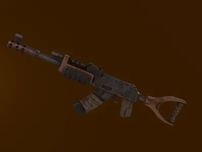 Rust Kalash Low-poly 3D model