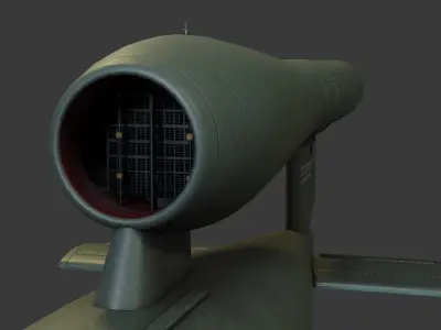 Fieseler Fi 103 V-1 flying bomb or missile Low-poly 3D model